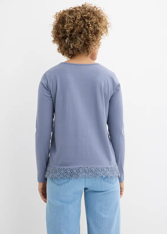 Lot de 2&nbsp;T-shirts manches longues 100% coton, bonprix