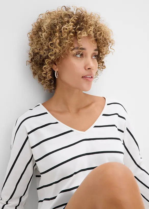 T-shirt manches longues 100% coton, bonprix