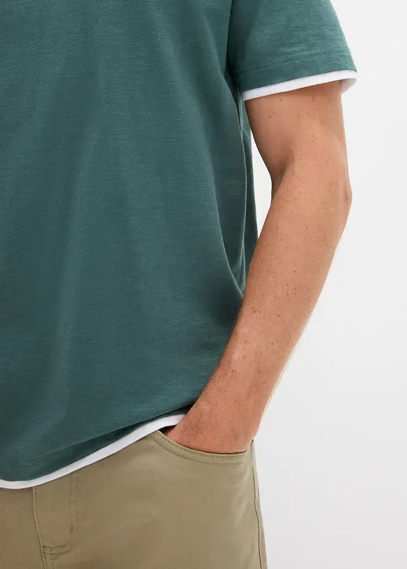 T-shirt aspect 2en1 en fil flamm&eacute;, bonprix