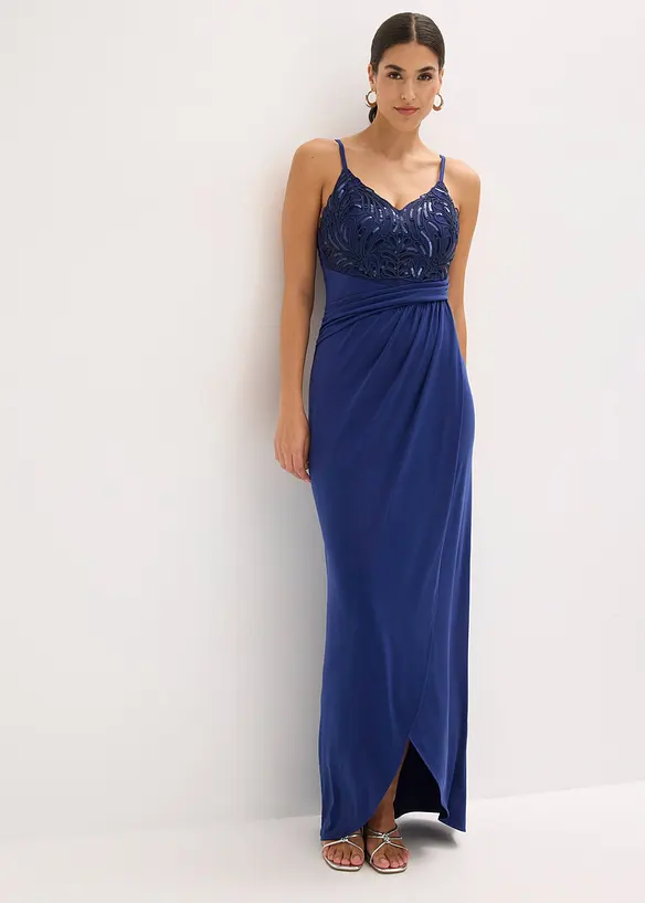 Robe de soir&eacute;e avec dentelle et sequins brod&eacute;s, bonprix
