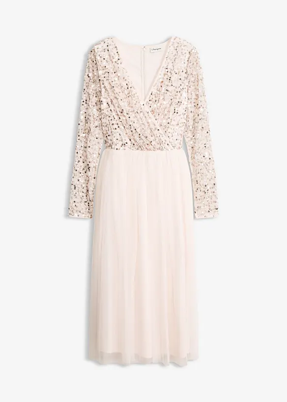 Robe de cocktail brod&eacute;e de sequins, bonprix