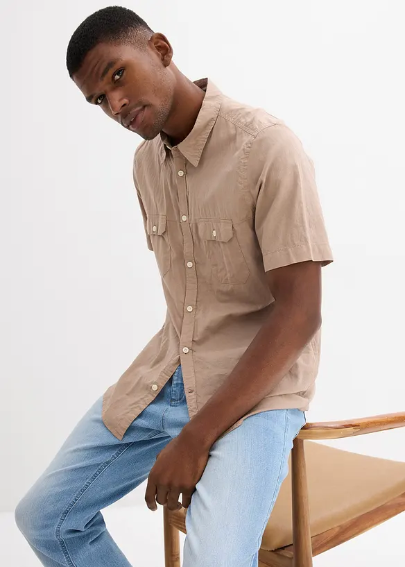 Chemise manches courtes 100% coton, bonprix