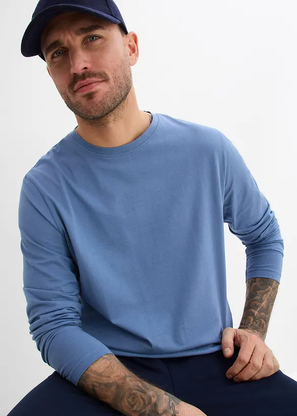 Lot de 2 T-shirts manches longues, bonprix