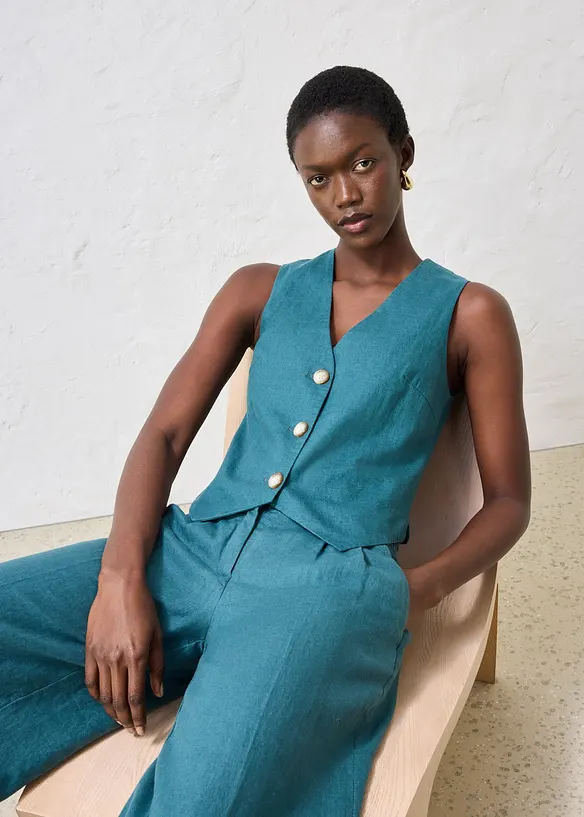 Gilet sans manches 100&nbsp;% lin, bonprix