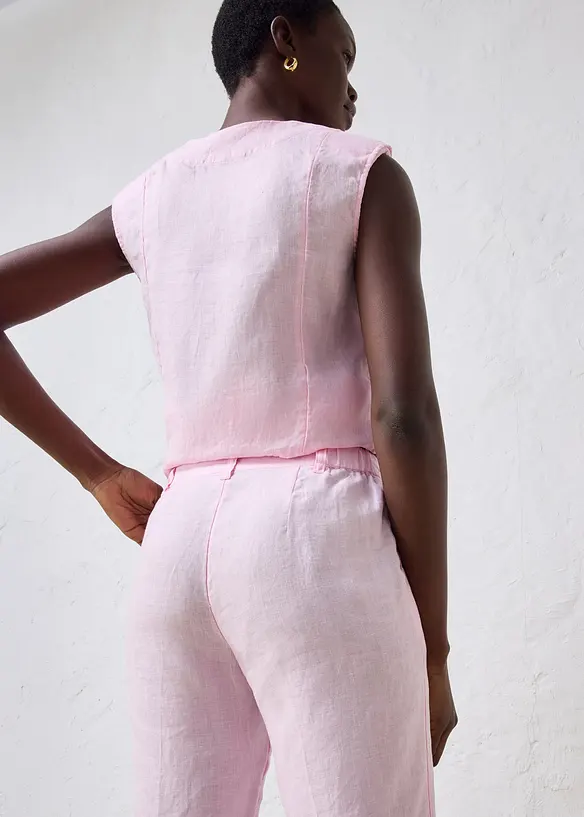 Pantalon 7/8, 100% lin, bonprix