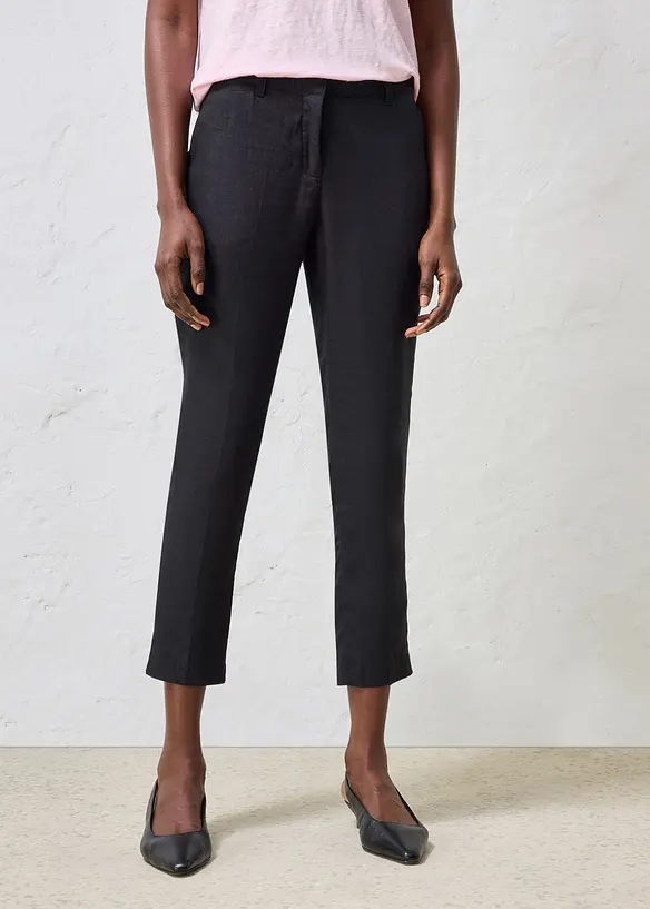 Pantalon 7/8, 100% lin, bonprix