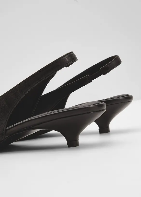 Escarpins slingback en cuir, bonprix