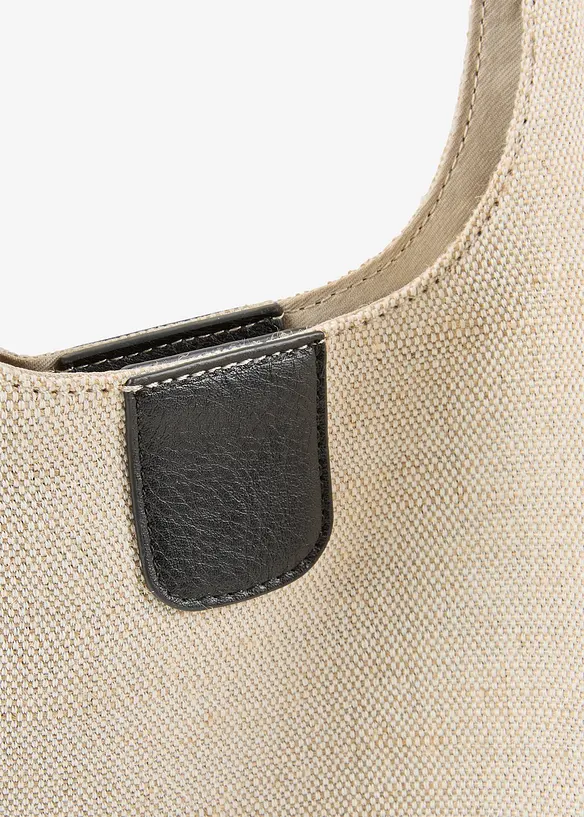 Sac hobo en lin m&eacute;lang&eacute;, bonprix