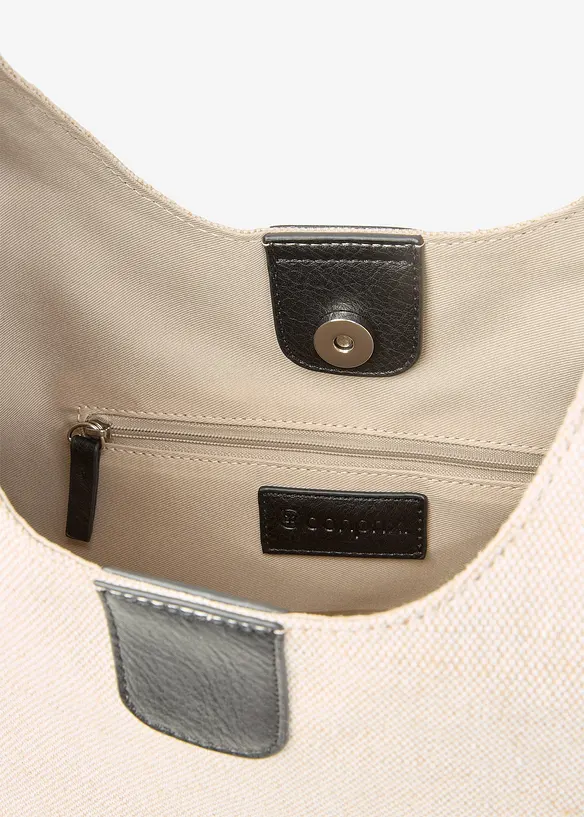 Sac hobo en lin m&eacute;lang&eacute;, bonprix