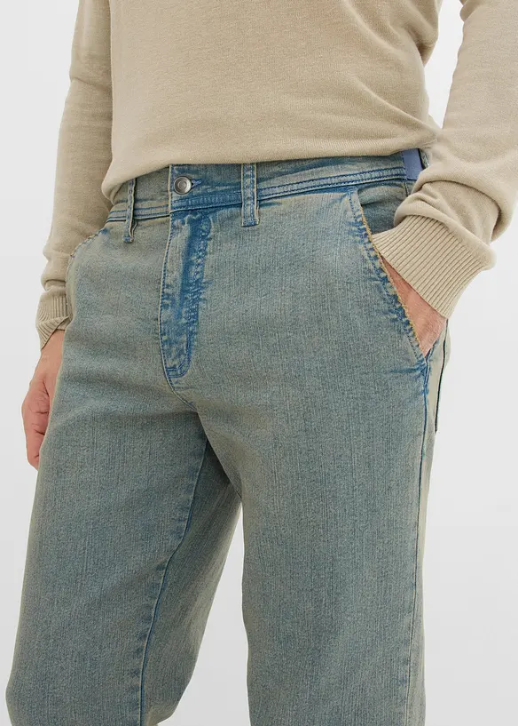 Jean loose, droit et l&eacute;ger &agrave; taille &eacute;lastiqu&eacute;e, bonprix