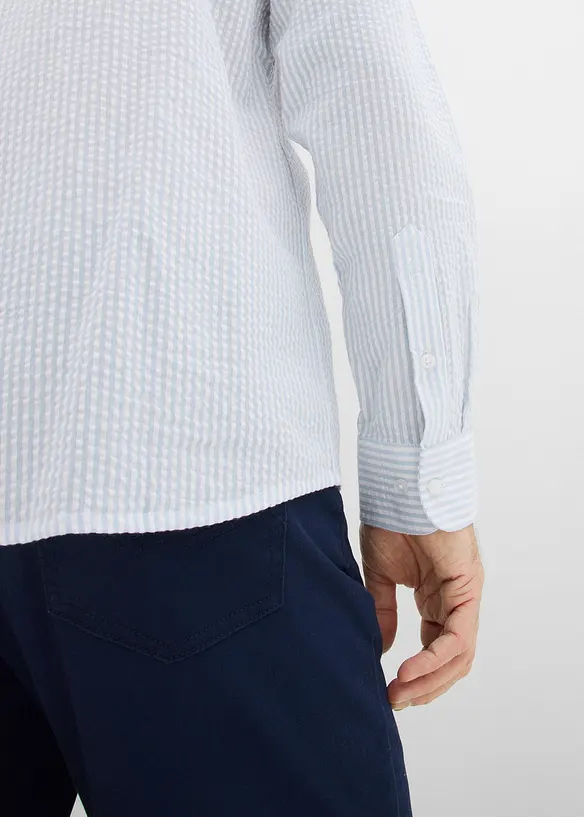 Chemise regular en coton seersucker, bonprix