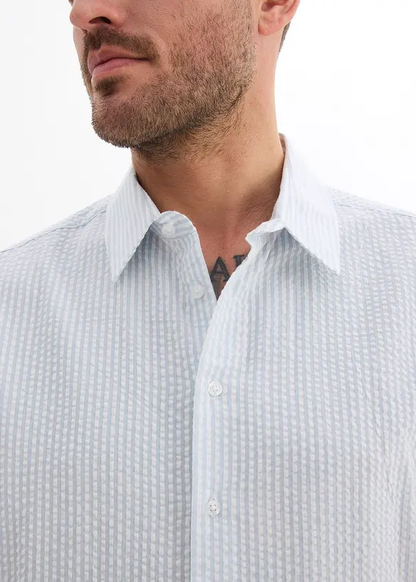 Chemise regular en coton seersucker, bonprix