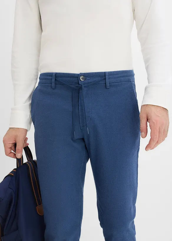 Pantalon chino regular &agrave; taille ajustable, droit, bonprix
