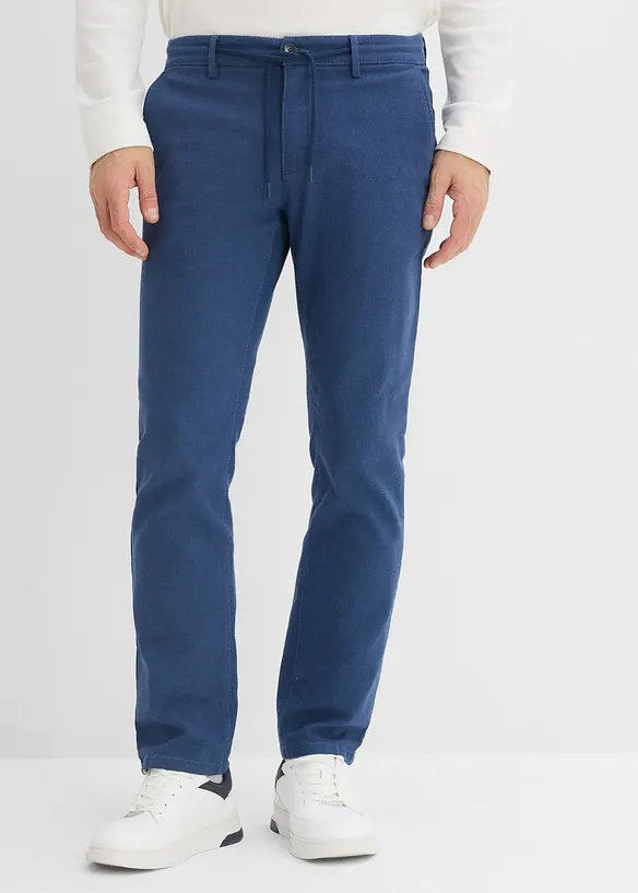 Pantalon chino regular &agrave; taille ajustable, droit, bonprix
