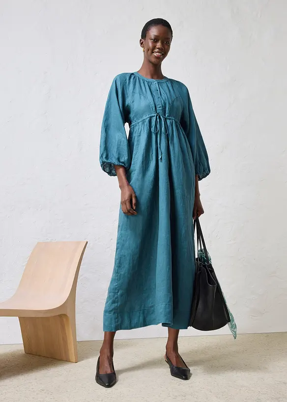 Robe longue 100% lin, bonprix