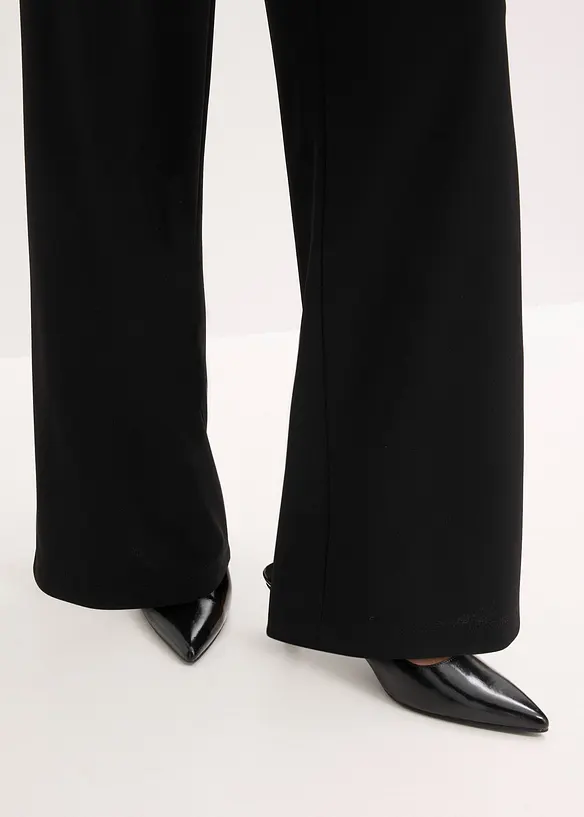 Combinaison en cr&ecirc;pe textur&eacute; avec perles brod&eacute;es, bonprix