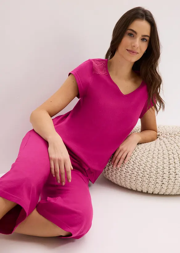 Pyjama avec un pantacourt ample, bonprix