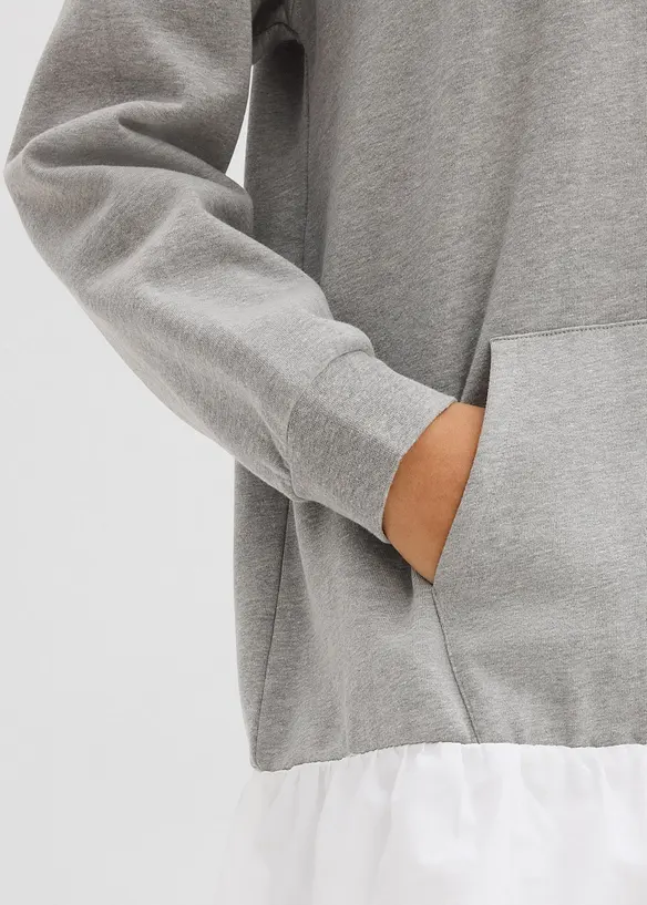 Robe sweat &agrave; base boule, bonprix