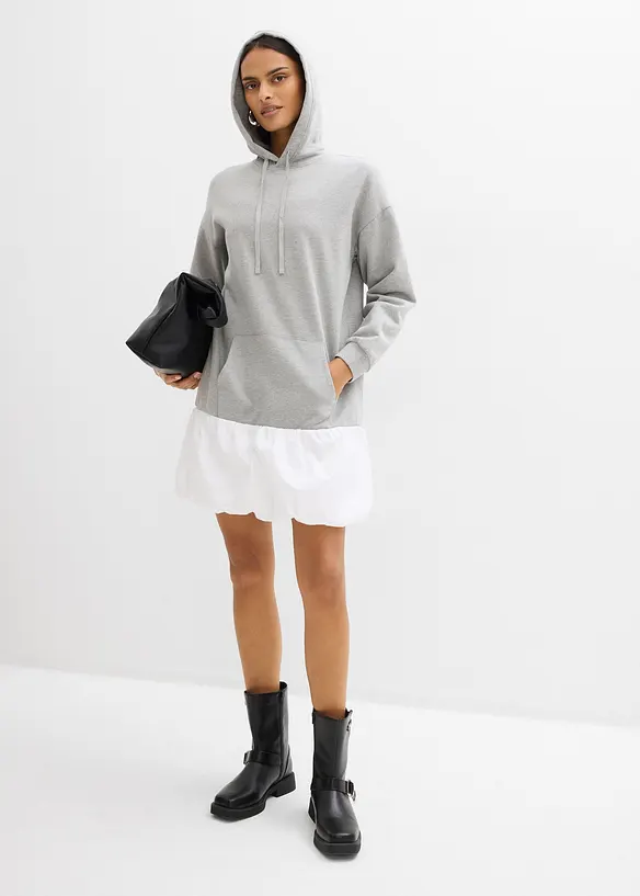 Robe sweat &agrave; base boule, bonprix
