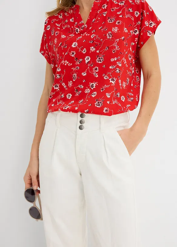 Jean large, taille haute et &eacute;lastiqu&eacute;e, bonprix