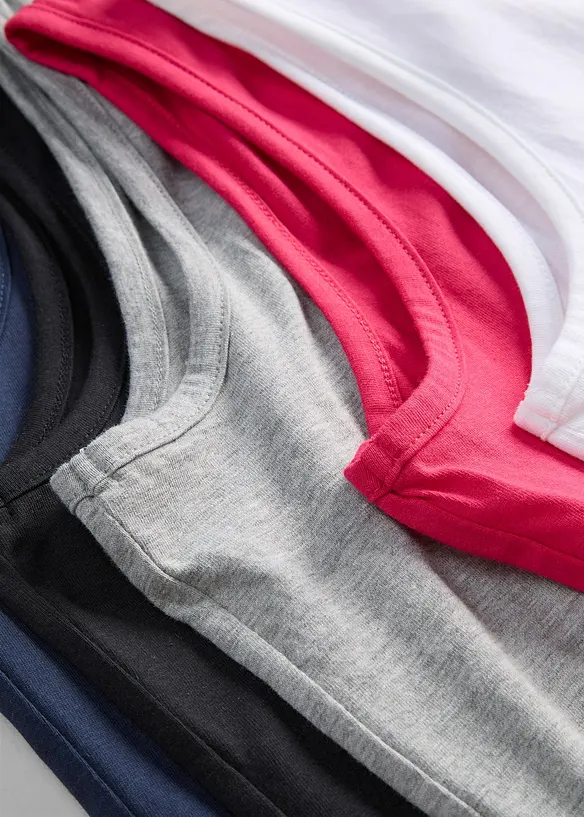 Lot de 5 d&eacute;bardeurs longs 100% coton, bonprix