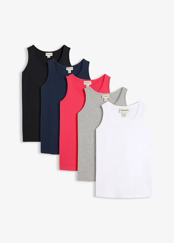 Lot de 5 d&eacute;bardeurs longs 100% coton, bonprix