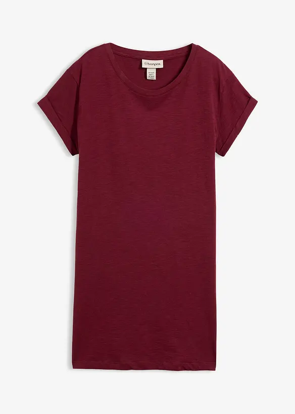 T-shirt long et boxy &agrave; manches courtes, bonprix