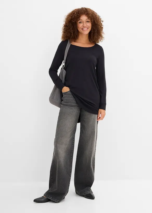 T-shirt viscose long, manches longues, bonprix