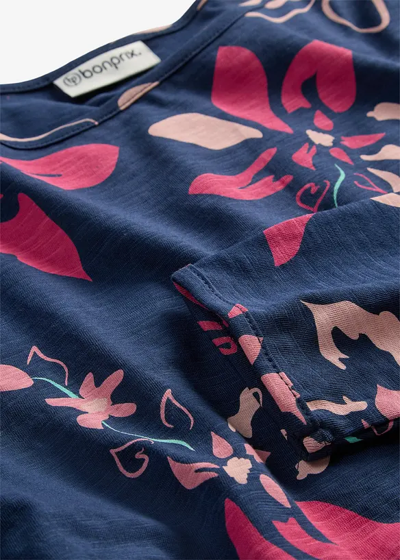 T-shirt manches longues &agrave; imprim&eacute; floral, bonprix