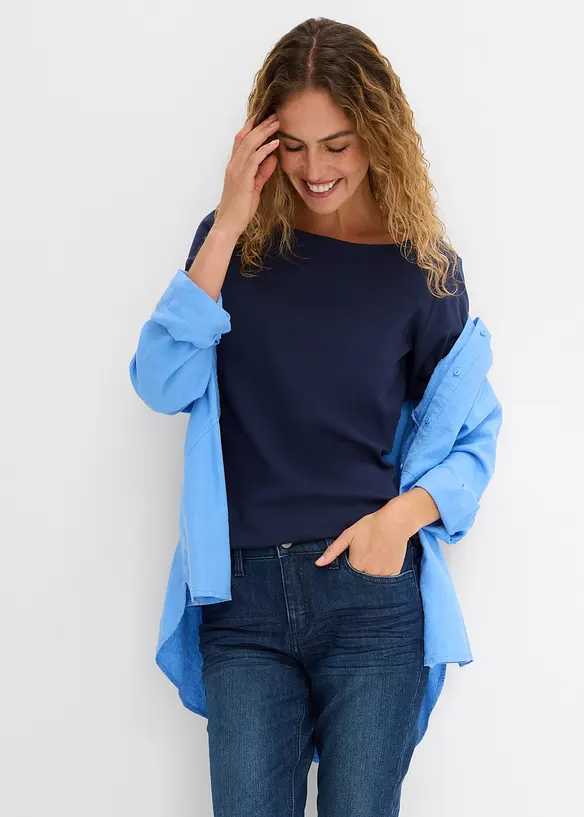 T-shirt manches longues 100% coton, bonprix