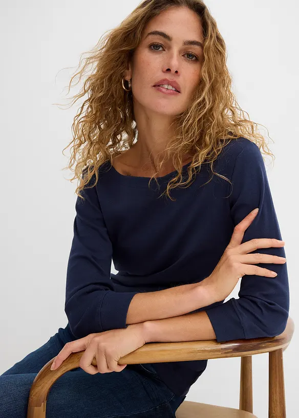 T-shirt manches longues 100% coton, bonprix