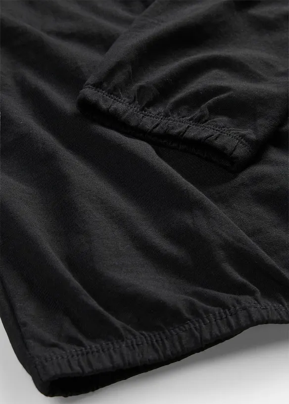 T-shirt manches longues 100% coton, finitions &eacute;lastiqu&eacute;es, bonprix