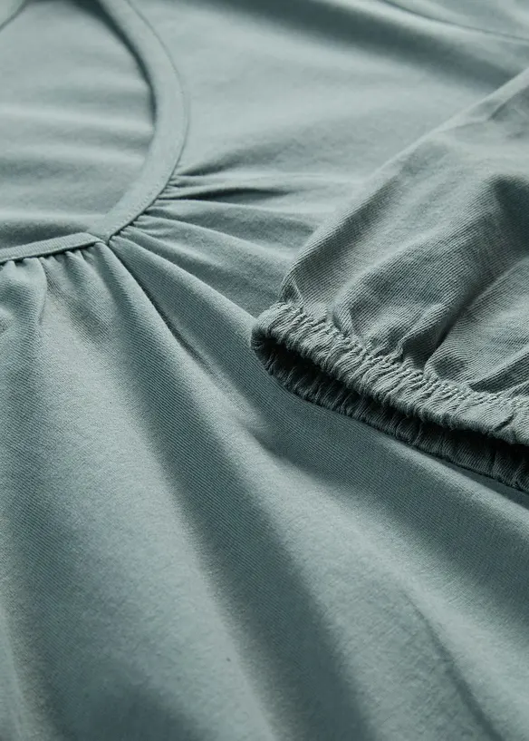 T-shirt manches longues 100% coton, finitions &eacute;lastiqu&eacute;es, bonprix