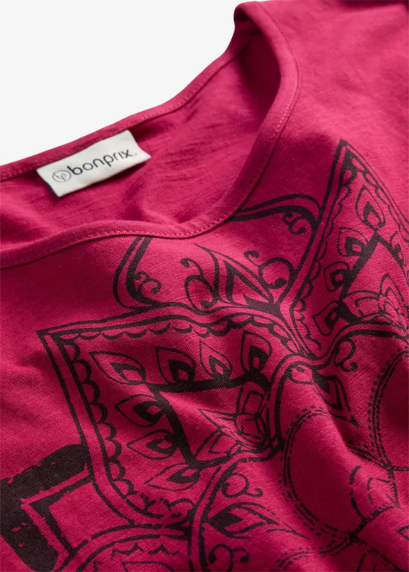 T-shirt fil flamm&eacute; manches courtes, bonprix