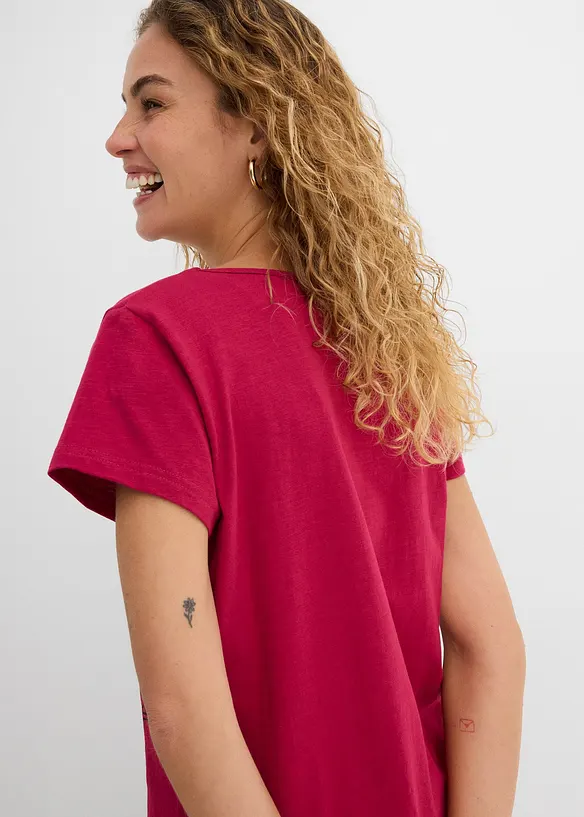 T-shirt fil flamm&eacute; manches courtes, bonprix