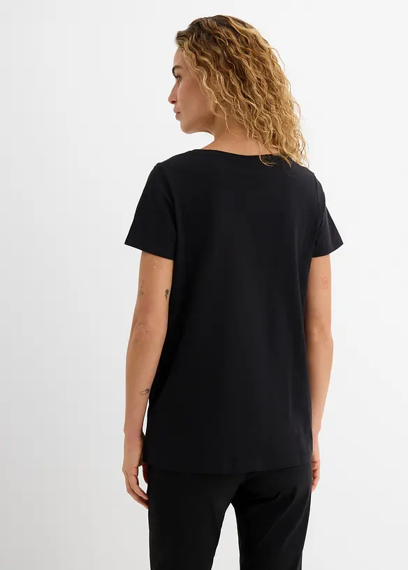 T-shirt coton &agrave; imprim&eacute; c&oelig;ur, bonprix