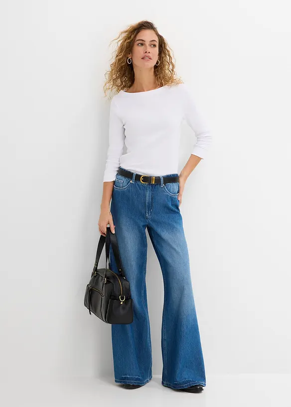 T-shirt manches longues 100% coton, bonprix