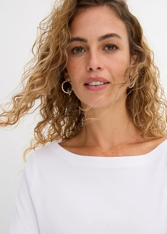 T-shirt manches longues 100% coton, bonprix