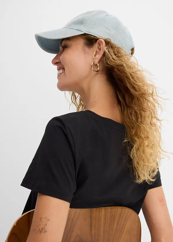 Lot de 2 T-shirts 100% coton, bonprix