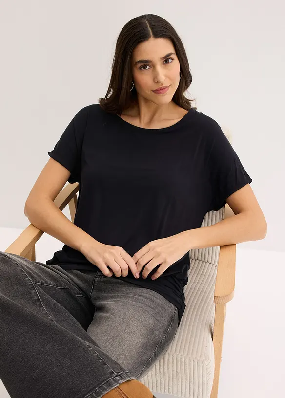 T-shirt doux en viscose extensible, bonprix