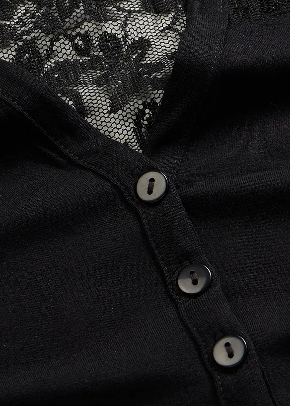 T-shirt col tunisien en viscose majoritaire, bonprix