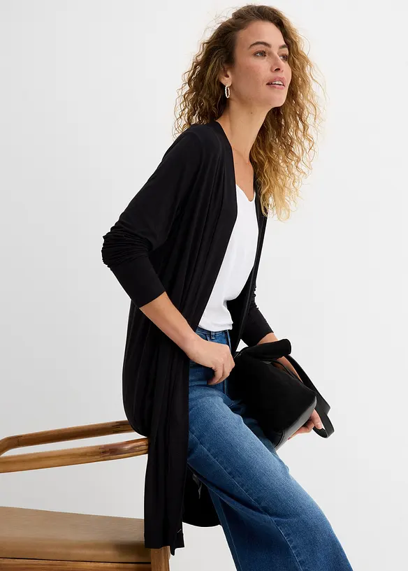 Gilet long et doux, bonprix