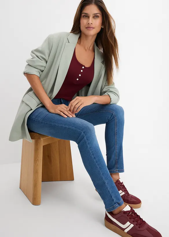 Jean skinny taille mi-haute, extensible, bonprix