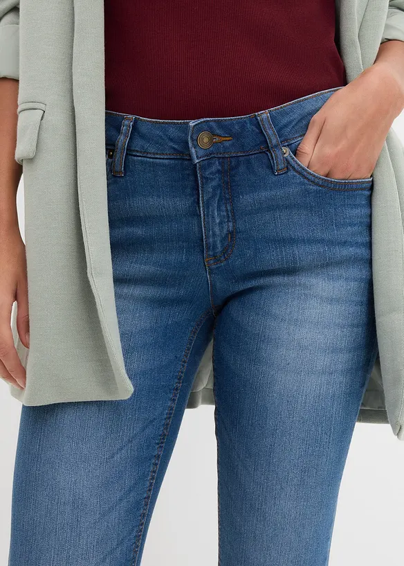 Jean skinny taille mi-haute, extensible, bonprix