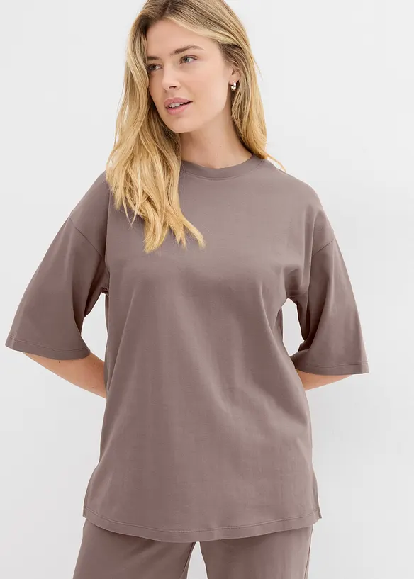 T-shirt long en interlock, bonprix