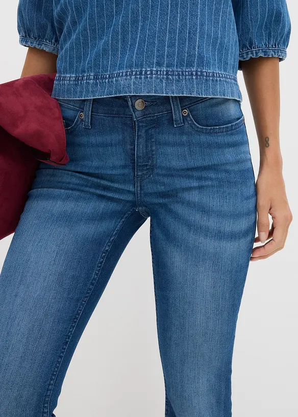 Jean bootcut taille mi-haute, extensible, bonprix