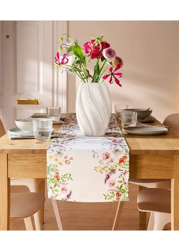 Chemin de table &agrave; imprim&eacute; floral, bonprix
