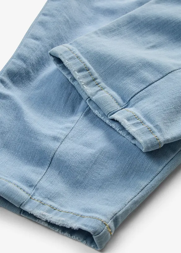 Jean barrel taille haute en coton, bonprix