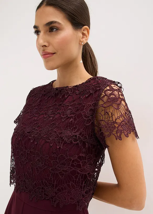 Combinaison douce en mati&egrave;re n&eacute;opr&egrave;ne avec dentelle, bonprix