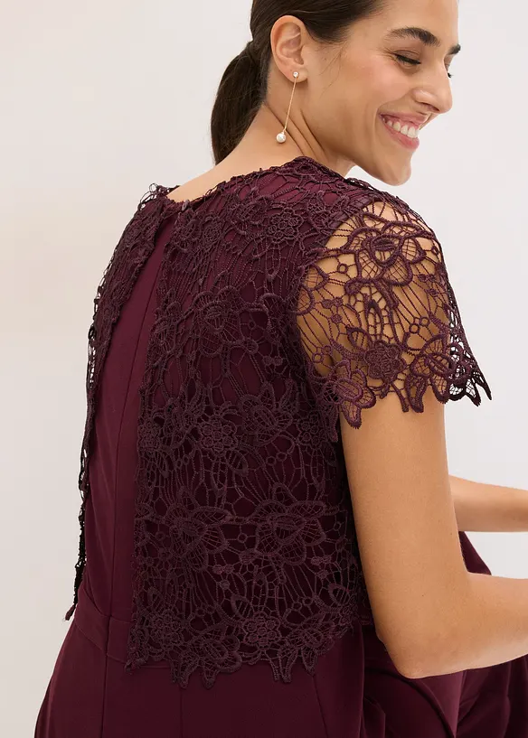 Combinaison douce en mati&egrave;re n&eacute;opr&egrave;ne avec dentelle, bonprix